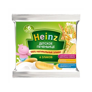 Дитяче печиво Heinz 6 злаків 60 г (8001040411520) изображение 1