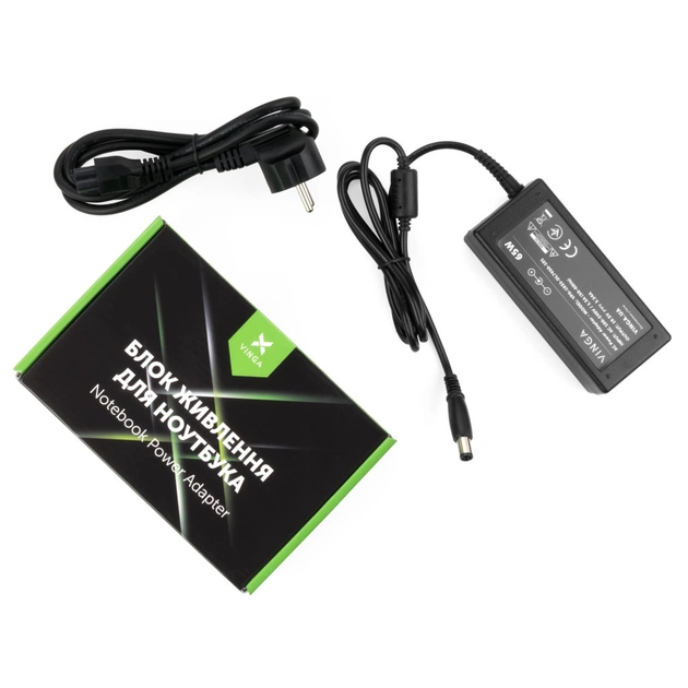 Блок питания к ноутбуку Vinga DELL 65W 19.5V 3.34A 7.4*5.0 (VPA-1933-DL7450-101) - изображение 1