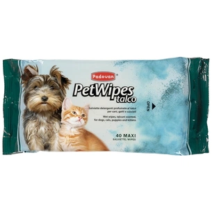 Влажные салфетки для животных Padovan Pet Wipes Talco 40 шт (8001254004648) изображение 1