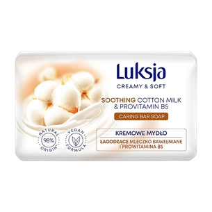 Тверде мило Luksja Cotton milk & Provitamin B5 90 г (5900998006280/5900536348735) зображення 1
