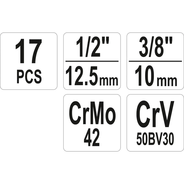 Екстрактор Yato YT-06033 набір 17шт (YT-06033) - зображення 6