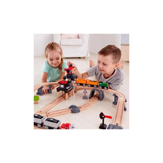 Залізниця Hape Гірський навантажувач 64 елемента (E3756) - picture 5