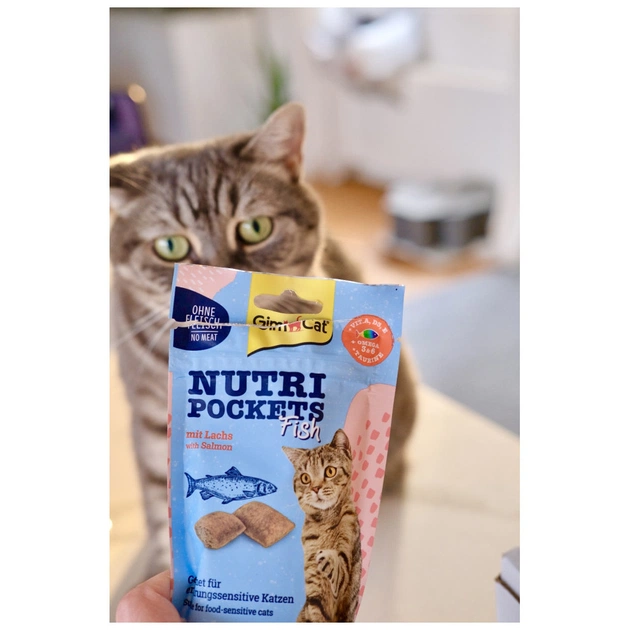 Ласощі для котів GimCat Nutri Pockets Fish Лосось 60 г (4002064419626) - picture 6