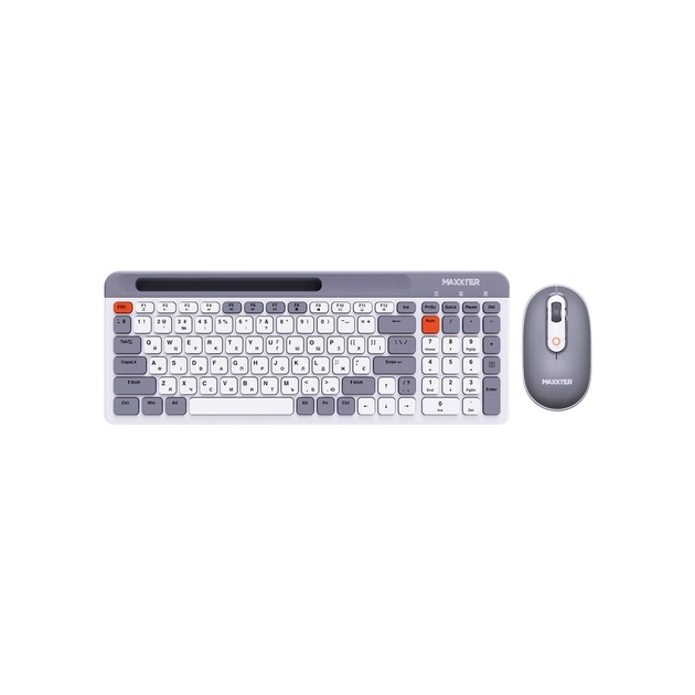 Комплект Maxxter KMS-WCM-03G-UA Wireless Gray/White (KMS-WCM-03G-UA) - изображение 1