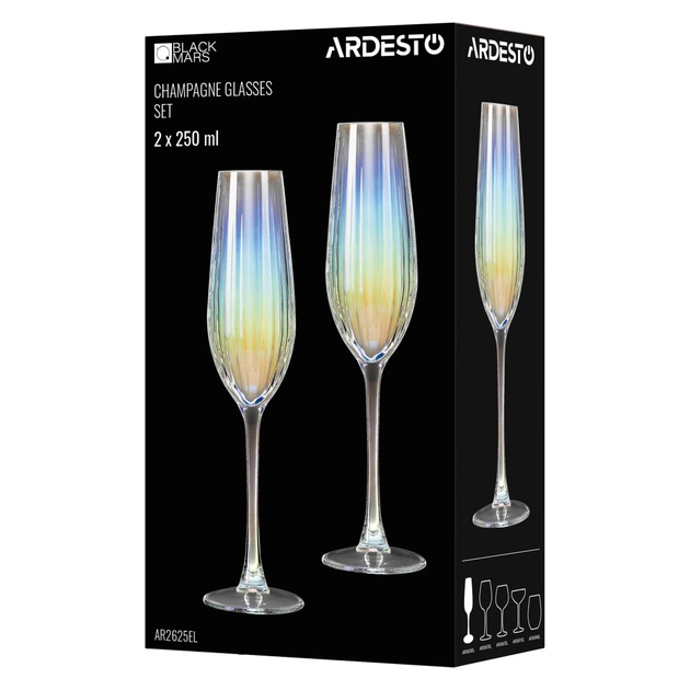 Набір келихів Ardesto Black Mars Zenith 250мл, 2шт, скло, прозорий (AR2625EL) - picture 4