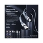 Дата кабель USB 2.0 AM to Lightning 2.4A aluminum alloy braided black Remax (6972174152837) - зменшене зображення 4
