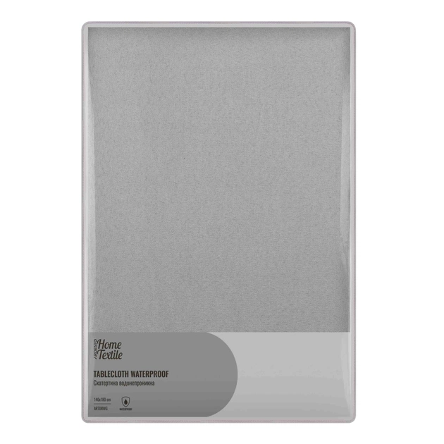 Скатертина ARDESTO Waterproof 100% поліестер, сірий 140х180 см (ART08WG) - зображення 1