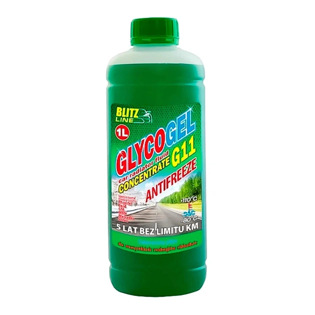 Антифриз BioLine Poland Glycogel G11 -80°C зел, 1л (175530) - изображение 1