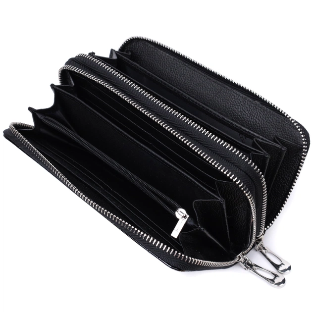 Кошелек ST Leather Из лакированной натуральной кожи Черный (22693) - изображение 7