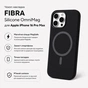 Чохол до мобільного телефона BeCover FIBRA Silicone OmniMag Apple iPhone 16 Pro Max Black (716232) - зменшене зображення 3