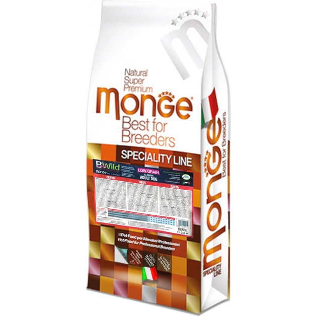 Сухой корм для собак Monge Dog Bwild Low Grain оленина 15 кг (8009470004534) - изображение 1