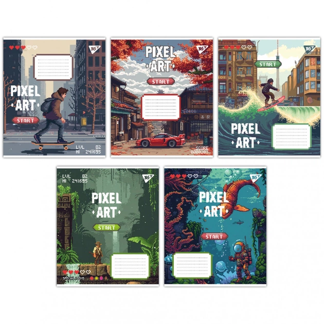 Зошит Yes Pixel art 12 аркушів коса лінія (767212) - изображение 1