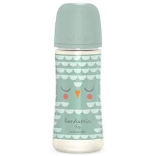 Пляшечка для годування Suavinex Bonhomia, повільний потік, 360 мл, зелена (307838) зображення 1
