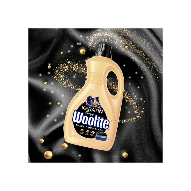 Гель для стирки Woolite Для черных, темных и джинсовых тканей С кератином 2.7 л (5900627090482) - изображение 3