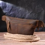 Сумка Vintage Вінтажна поясна з натуральної шкіри Коричнева (21294) - зменшене зображення 9