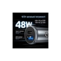 Зарядний пристрій ColorWay USB-C PD30W + USB QC3.0 car adapter (CW-CHA065PD-GR) - зменшене зображення 3