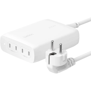 Зарядний пристрій Belkin 4хUSB-С GAN PD PPS 200W white (WCH015VFWH) зображення 1