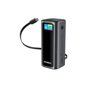 Батарея універсальна Choetech 20000mAh, PD/130W, QC, AFC , TFT, pass-through charging (B815C) зображення 1