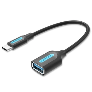 Кабель Vention USB 3.1 Type-C - OTG USB3.0 AF, 0.15 m, Black (CCVBB) зображення 1