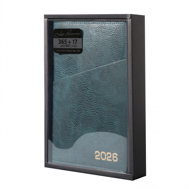 Тижневик Leo planner А5 датований 2026 "Credo", інтегральний, смарагдовий, 368 сторінок (252646) - picture 3