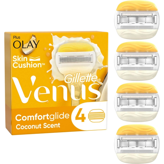 Змінні касети Gillette Venus ComfortGlide Olay З ароматом кокосу 4 шт. (7702018267651) - picture 1