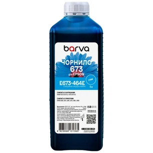 Чорнило Barva Epson 673 1 л, special, cyan (E673-464e) зображення 1