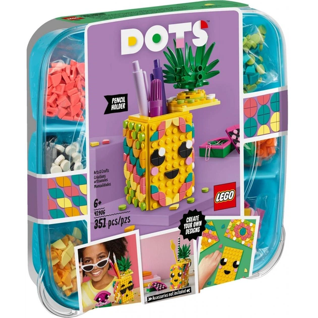 Конструктор LEGO DOTs Підставка для олівців Ананас 351 деталь (41906) - изображение 1