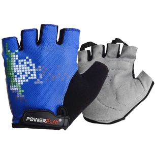 Велорукавиці PowerPlay 002 Blue L (002D_L_Blue) зображення 1