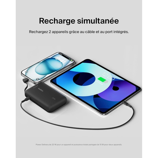 Батарея універсальна Belkin 10000mAh, 20W, USB-C, Black (BPB021HQBK) - зображення 12