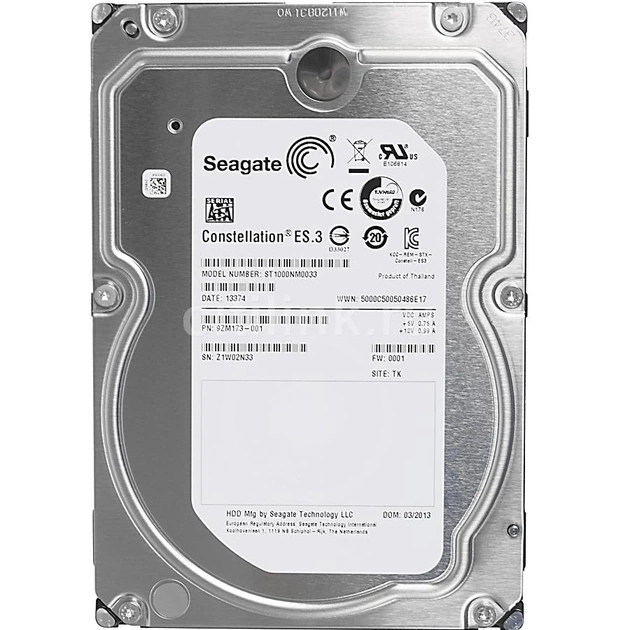 Накопичувач HDD SATA 1.0TB Seagate Constellation ES 7200rpm 128MB (ST1000NM0033) - зображення 1
