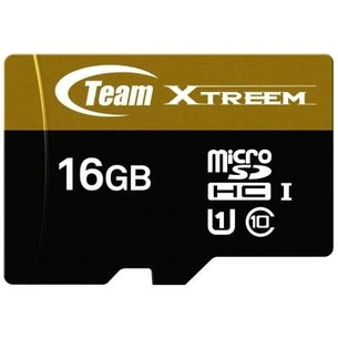Карта пам'яті Team 16GB microSD class 10 UHS| U1 (TUSDH16GU9003) зображення 1