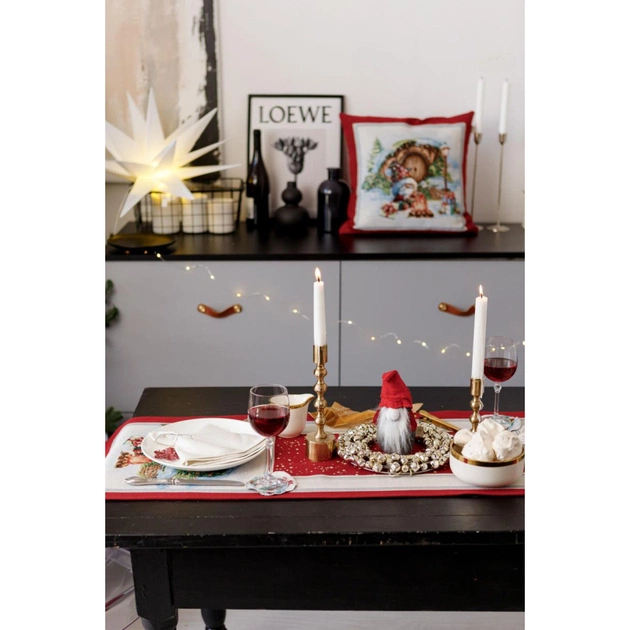 Доріжка на стіл Прованс гобеленова Різдвяне багаття 40х140 см (036425) - picture 11