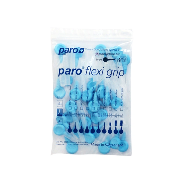 Щітки для міжзубних проміжків Paro Swiss Flexi Grip тонкі Ø 3.8 мм 30 шт. (7610458810828) - picture 2