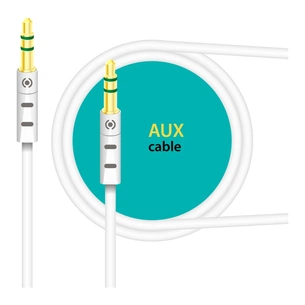 Кабель мультимедійний AUX 1.0m CB-AW11 white Piko (1283126489167) зображення 1