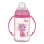 Поильник-непроливайка Canpol babies Cute Animals Котик с мягким носиком и ручками 320 мл (56/512_pin) - уменьшенное изображение 1
