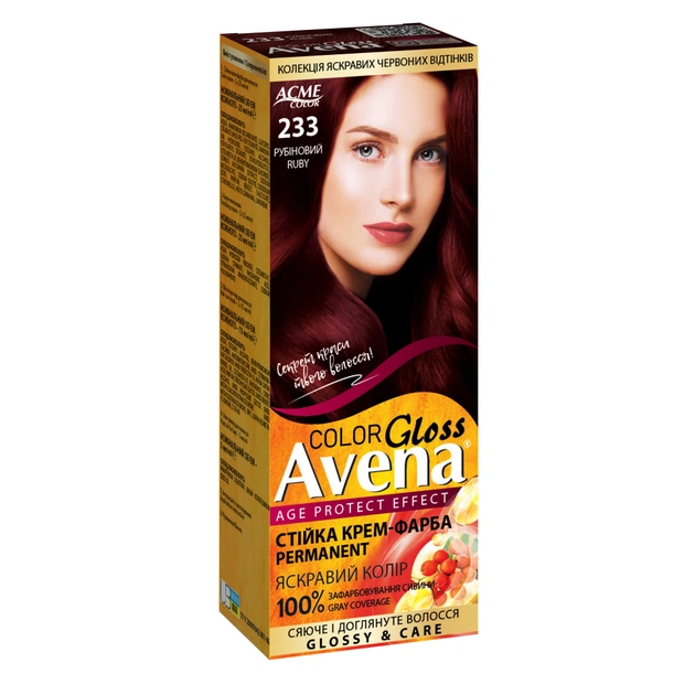 Фарба для волосся Acme Color Avena Gloss Color Стійка 233 - Рубіновий (4823115502735) - picture 1