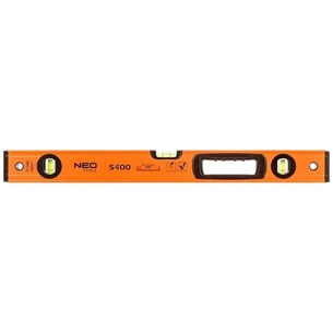 Рівень Neo Tools S 400 алюмінієвий, 60 см, 3 капсули, 1 отвір для рук (71-142) picture 1