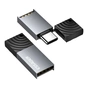 Зчитувач флеш-карт Essager USB-C + USB-A to Micro SD black (EDKTF-QW0G-P) - зменшене зображення 2