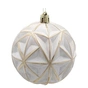 Ялинкова іграшка Chomik пластикові кульки 4 шт, 8 см, біло-золотисті (5900779897243) - зменшене зображення 2