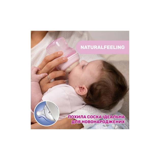 Пляшечка для годування Chicco Natural Feeling Color 250 мл +2 міс Блакитна (81323.20) - picture 2
