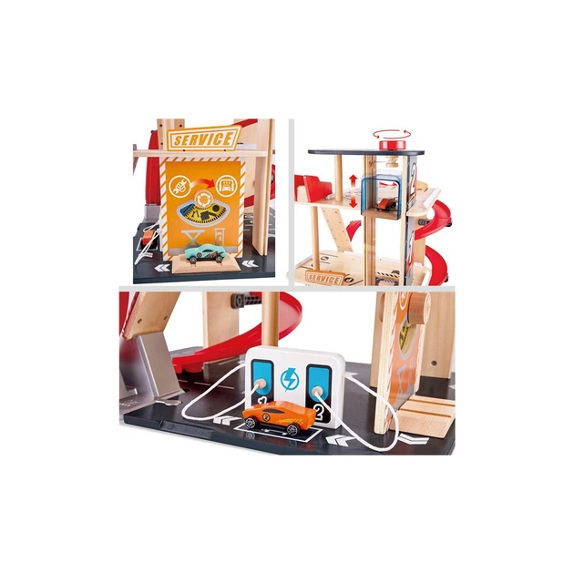 Автотрек Hape з паркінгом, ліфтом і вертолітним майданчиком (E3019A) - picture 3