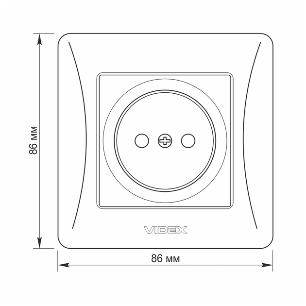 Розетка Videx BINERA 1ая черн (VF-BNSK1-BG) - зображення 6