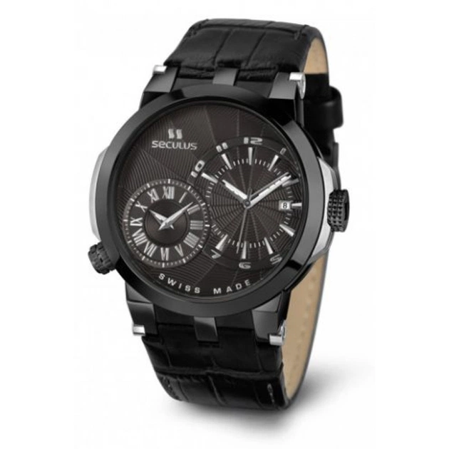 Наручные часы Seculus 4511.5.775.751 black, ipb, black leather - изображение 1