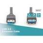 Дата кабель USB 3.0 AM/AF 3.0m black Digitus (AK-300203-030-S) - уменьшенное изображение 4