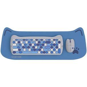 Комплект Canyon HSET-W6 Kitty Edition Wireless UA Blue (CNS-HSETW6BL) picture 1