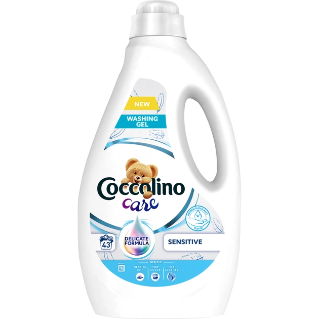 Гель для прання Coccolino Care Sensitive для делікатного прання 1.72 л (8720181168550) - зображення 1