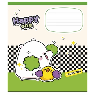 Зошит Школярик Happy one 12 аркушів коса лінія (012-3532C) зображення 1