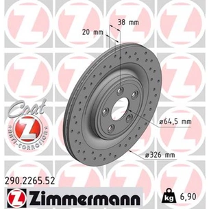 Гальмівний диск ZIMMERMANN 290.2265.52 зображення 1