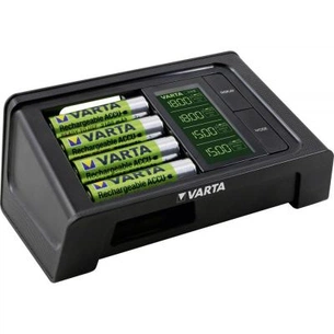 Зарядний пристрій для акумуляторів Varta LCD SMART CHARGER +4AA 2100 mAh (57674101441) зображення 1