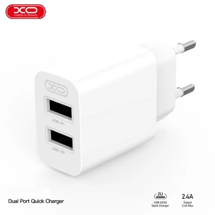 Зарядний пристрій XO 2xUSB QC3.0 (XO-QC09) зображення 1
